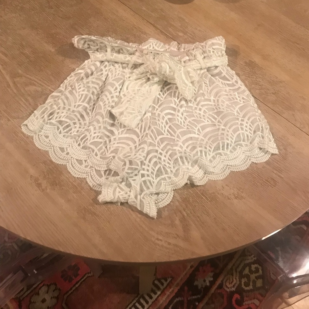 Stone Cold Fox Grady bloomer, White lace tie short